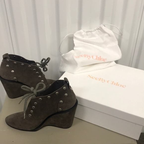 See By Chloe Wedge Booties - Size 39 - Picture 4 of 11